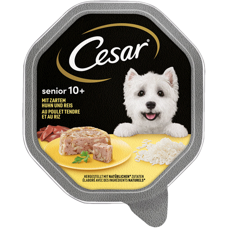 CESAR® Senior 10+ mit zartem Huhn und Reis 150 g