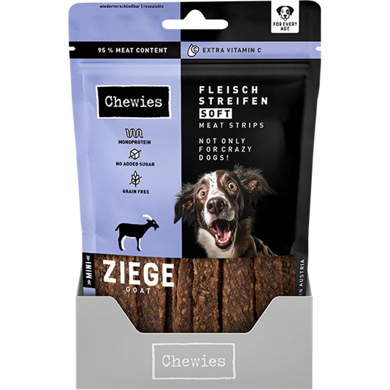Chewies FLEISCHSTREIFEN SOFT Mini Ziege 70 g