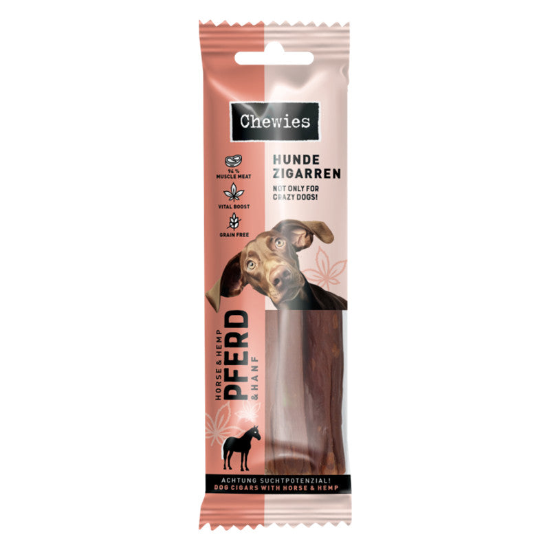 Chewies Hundezigarren Pferd + Hanf 75 g