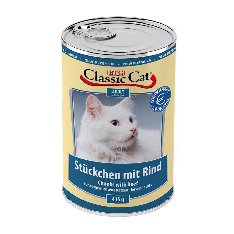 Classic Cat Dose Stückchen mit Rind 415 g