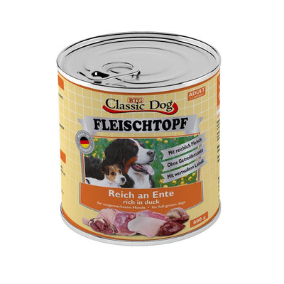 Classic Dog Dose Adult Fleischtopf Pur Reich an Ente  800 g