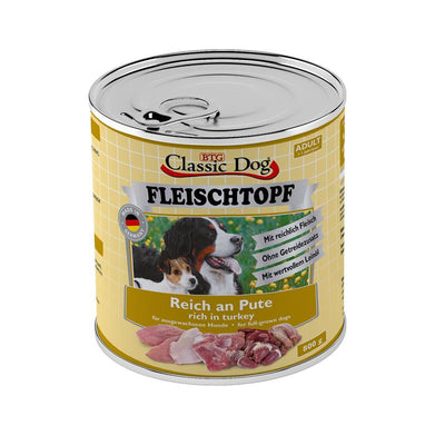 Classic Dog Dose Adult Fleischtopf Pur Reich an Pute  800 g