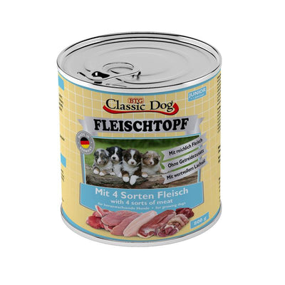Classic Dog Dose Fleischtopf Junior Mit 4 Sorten Fleisch  800 g