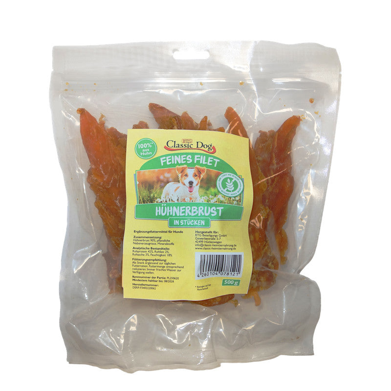Classic Dog Snack Hühnerbrustfilets 500 g
