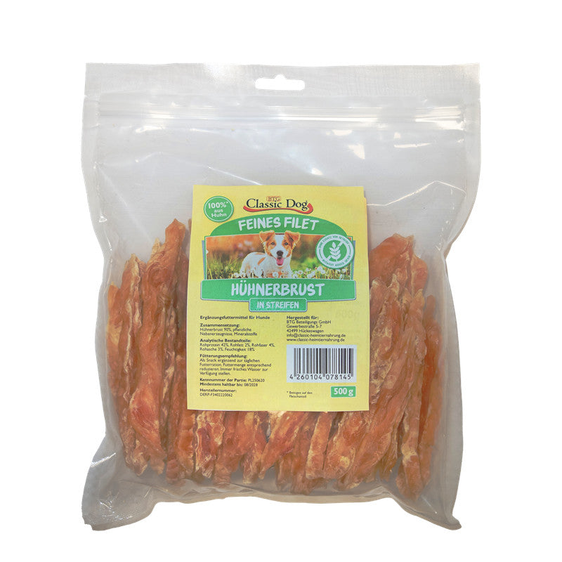 Classic Dog Snack Hühnerbruststreifen 500 g