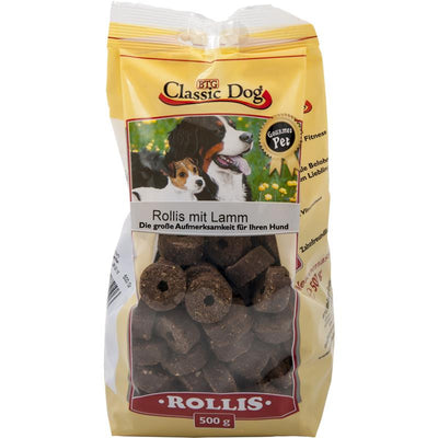 Classic Dog Snack Rollis mit Lamm 500 g