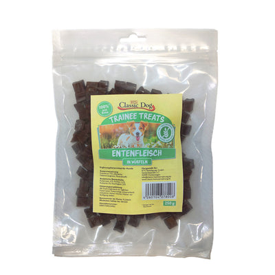 Classic Dog Snack Trainee Treats Entenfleisch in Würfeln 250 g