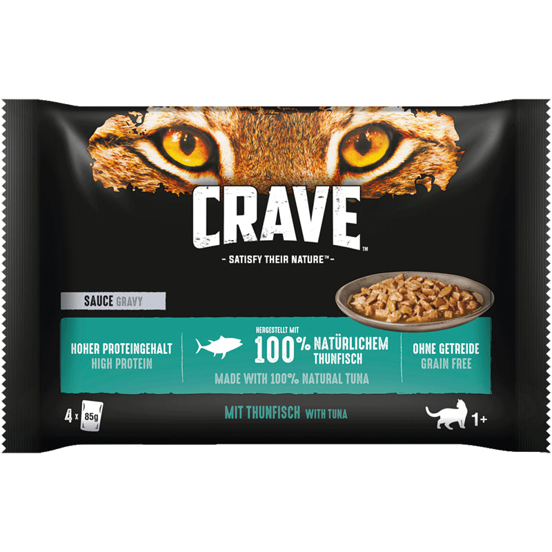 CRAVE™ Portionsbeutel Multipack Lachs und Huhn 4 x 85 g