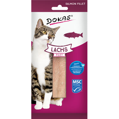 Dokas Cat Snack 100% delikates Lachsfilet 22g