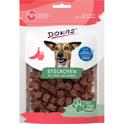 Dokas Dog Snack Stückchen mit Apfel und Banane 105 g