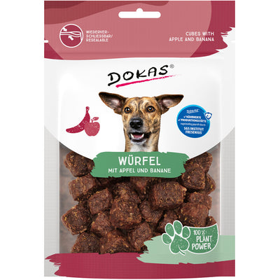 Dokas Dog Snack Würfel mit Apfel und Banane 105 g