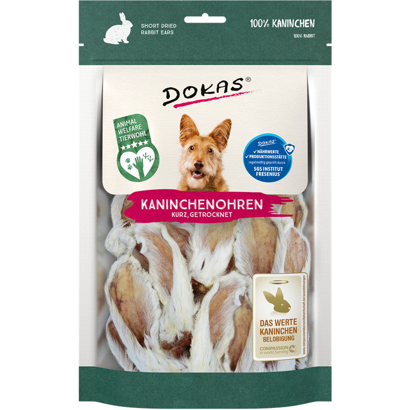 Dokas Kaninchenohren mit Fell getrocknet 100 g