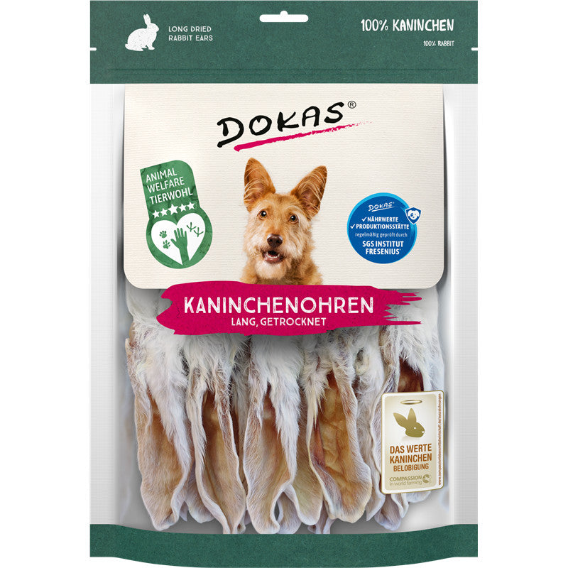 Dokas Kaninchenohren mit Fell getrocknet 180 g