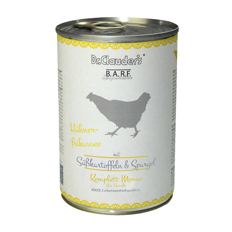 Dr.Clauder's BARF Hunde Komplettmenue Hühnerfrikassee 400 g
