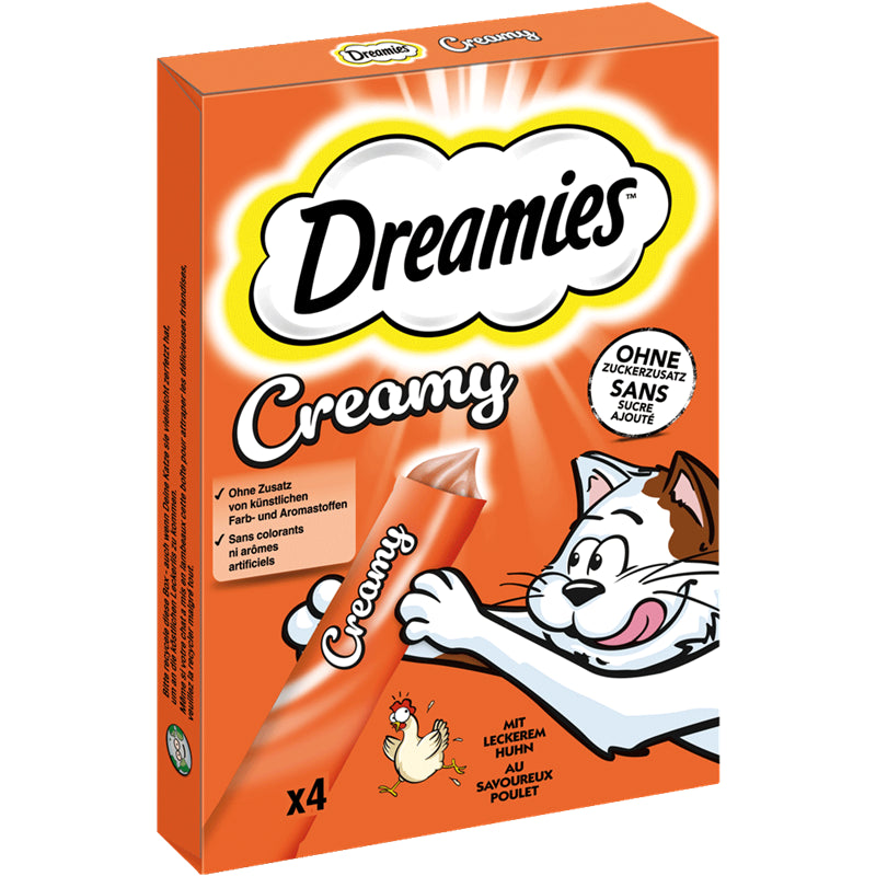 DREAMIES™ Creamy mit leckerem Huhn 4 x 10 g