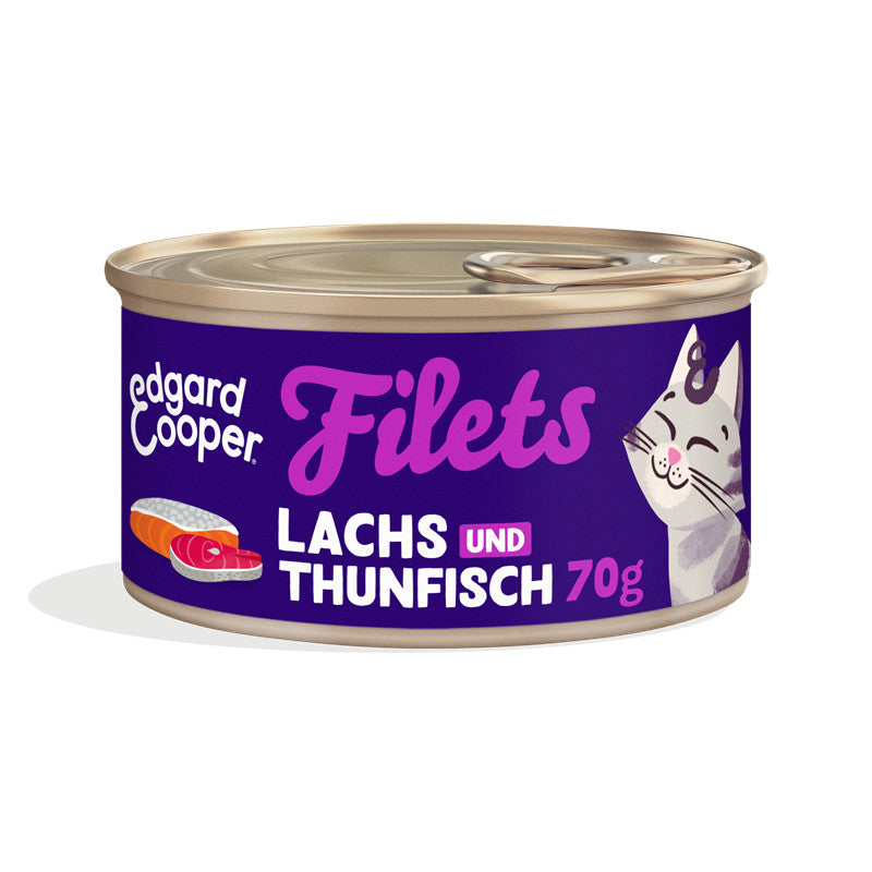Edgard & Cooper Filets Frischer Lachs und Wildfang-Thunfisch 70 g