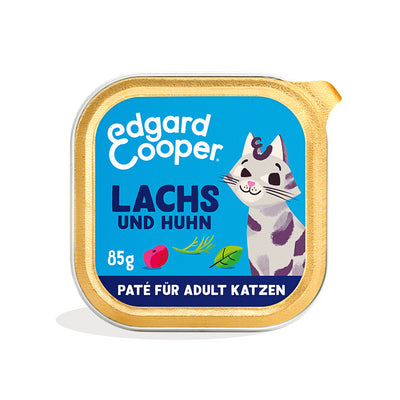 Edgard & Cooper Paté Adult MSC-Lachs und Freilaufhuhn mit Cranberrys, Basilikum und Dill  85g