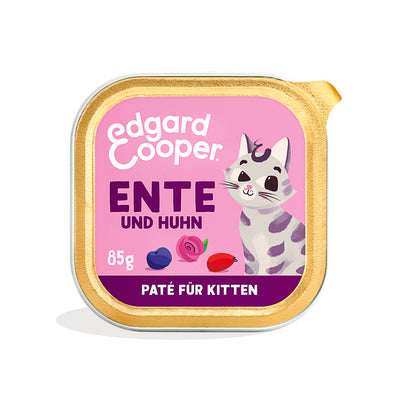 Edgard & Cooper Paté Kitten Freilaufente und Freilaufhuhn mit Blaubeeren, Rosenblüten und Hagebutten 85 g