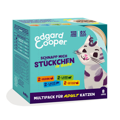 Edgard & Cooper Stückchen in Soße Adult Multipack  8 x 85 g