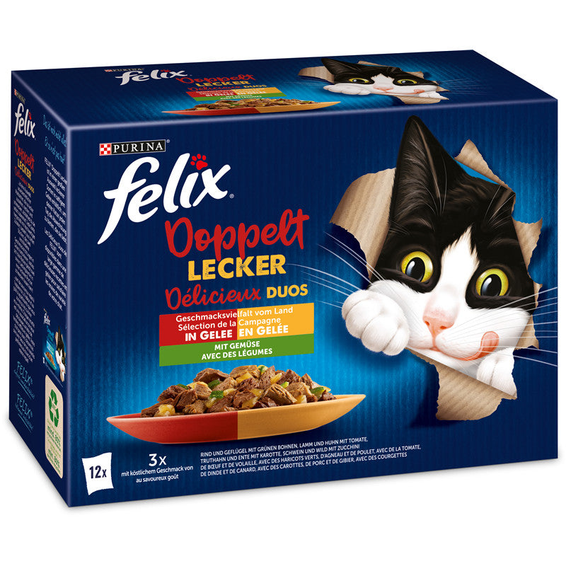 FELIX Doppelt lecker Geschmacksvielfalt vom Land mit Gemüse 12 x 85 g