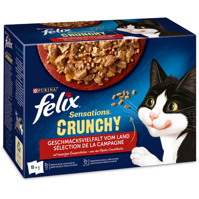 FELIX Sensations Crunchy vom Land 12 x 85 g