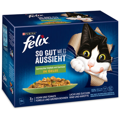 FELIX So gut wie es aussieht Gemischte Vielfalt mit Gemüse 12 x 85 g