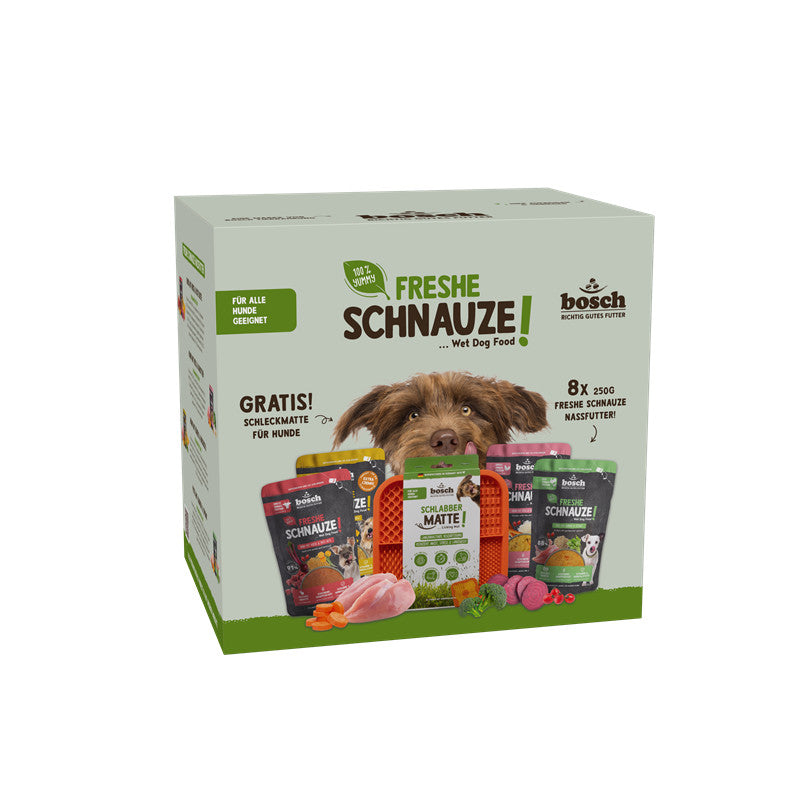 Freshe Schnauze Aktionsbox Nassfutter+Schleckmatte 1 Stück