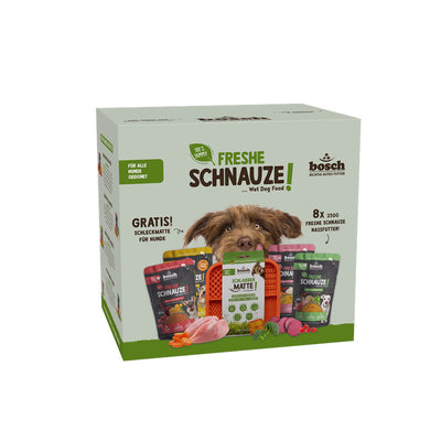 Freshe Schnauze Aktionsbox Nassfutter+Schleckmatte 1 Stück