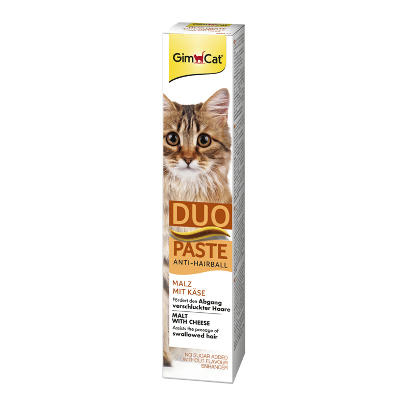 GimCat Anti-Hairball Duo-Paste Malz mit Käse 50 g