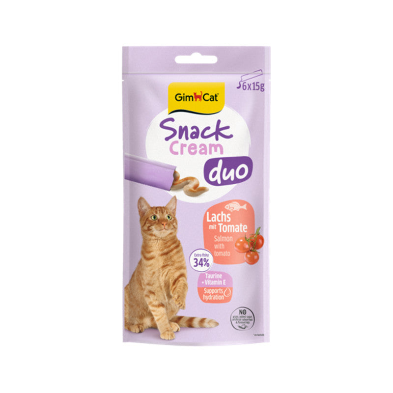 GimCat Snack Cream Duo Lachs & Tomate 6 x 15g 1 Stück