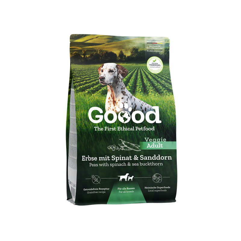 GOOOD Dog Adult Veggie Erbse mit Spinat und Sanddorn  10 kg