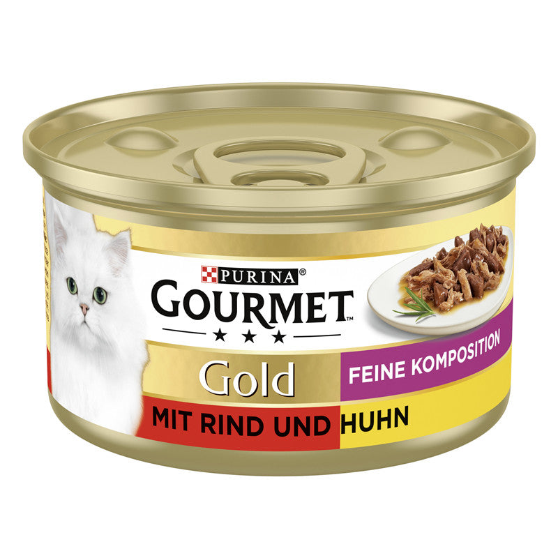 GOURMET Gold Feine Komposition mit Rind und Huhn 85 g