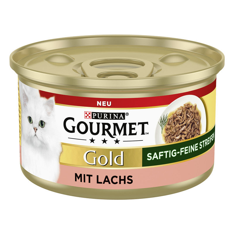 GOURMET GOLD Saftig-feine Streifen mit Lachs 85 g