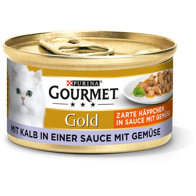 GOURMET Gold Zarte Häppchen in Sauce mit Gemüse mit Kalb 85 g