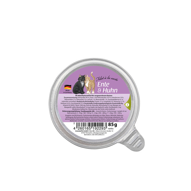 GranataPet Filet à la carte Ente & Huhn 85 g