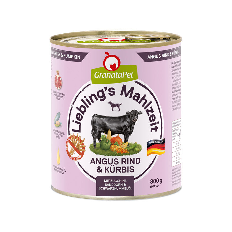 GranataPet Liebling's Mahlzeit Angus Rind & Kürbis 800 g
