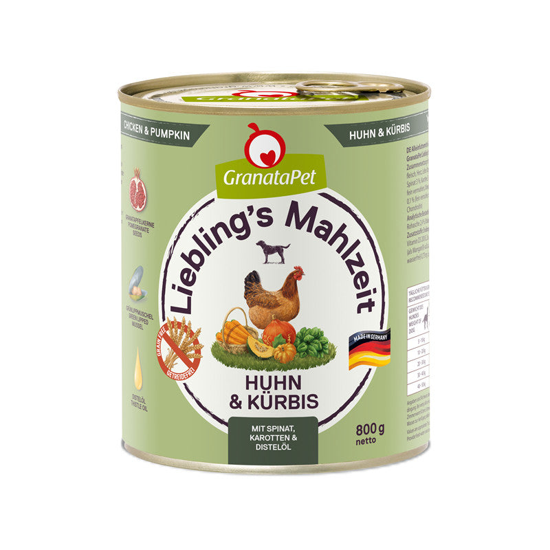 GranataPet Liebling's Mahlzeit Huhn & Kürbis 800 g