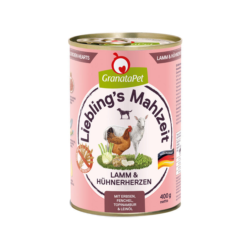 GranataPet Liebling's Mahlzeit Lamm & Hühnerherzen 400 g