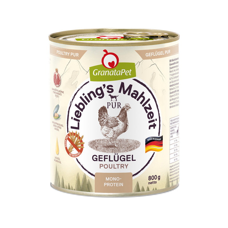 GranataPet Liebling´s Mahlzeit PUR Geflügel 800 g