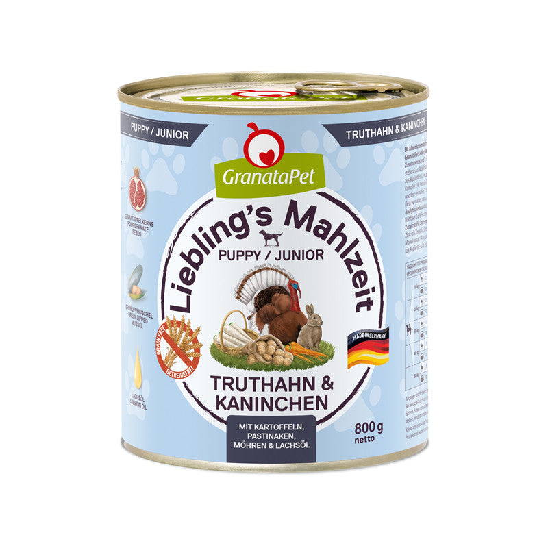 GranataPet Liebling's Mahlzeit Truthahn & Kaninchen Junior 800 g