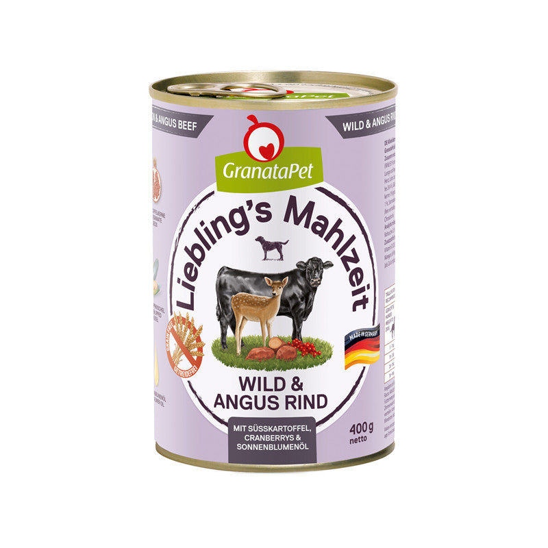GranataPet Liebling's Mahlzeit Wild & Angus Rind 400 g