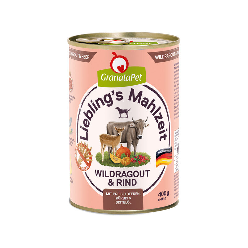 GranataPet Liebling's Mahlzeit Wildragout & Rind 400 g