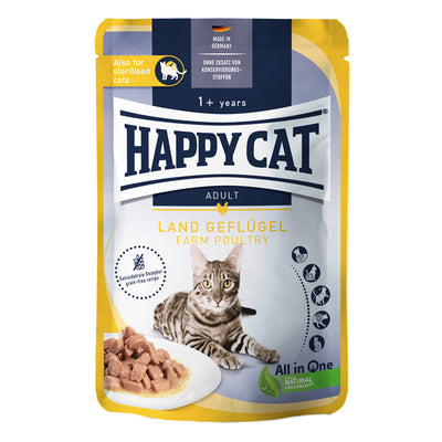 Happy Cat Nassfutter  Culinary Meat in Sauce Land Geflügel - getreidefreie Rezeptur 85 g