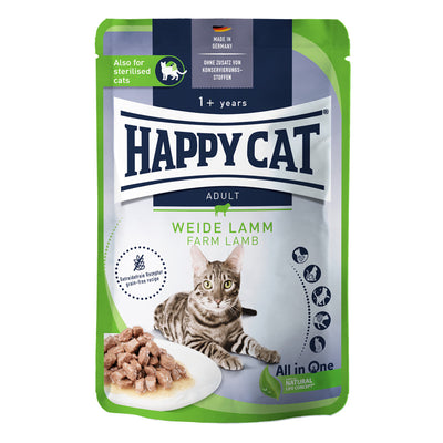 Happy Cat Nassfutter Culinary Meat in Sauce Weide Lamm - getreidefreie Rezeptur 85 g