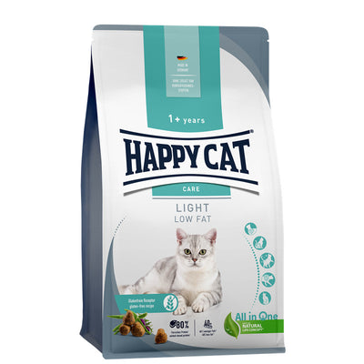 Happy Cat Trockenfutter Sensitive Adult Light  - mit nur 9% Fett - Hoher Ballaststoffgehalt 300 g