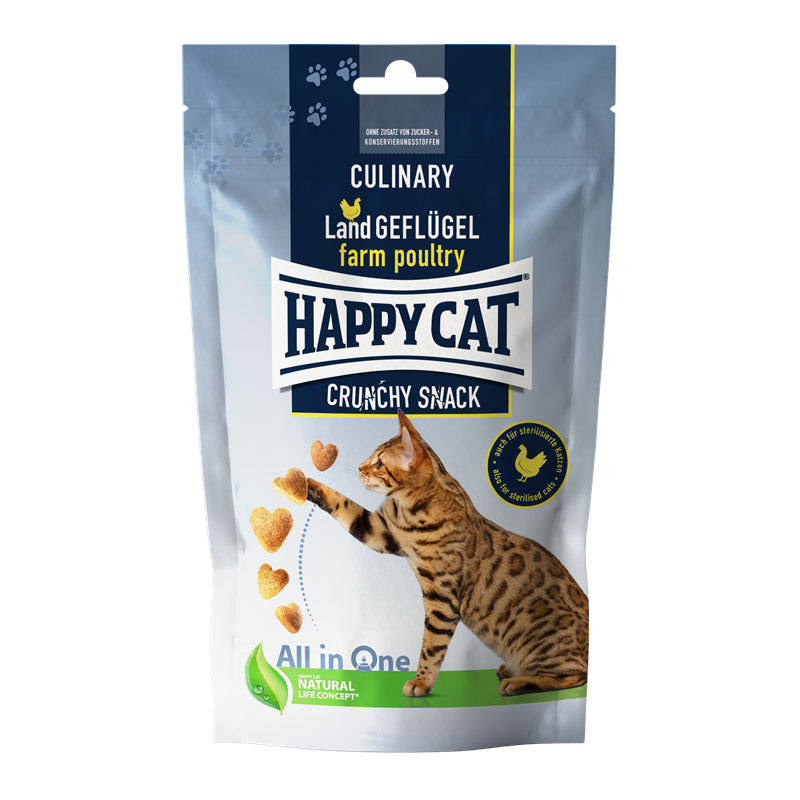 Happy Cat Snack Culinary Crunchy Land-Geflügel 70 g