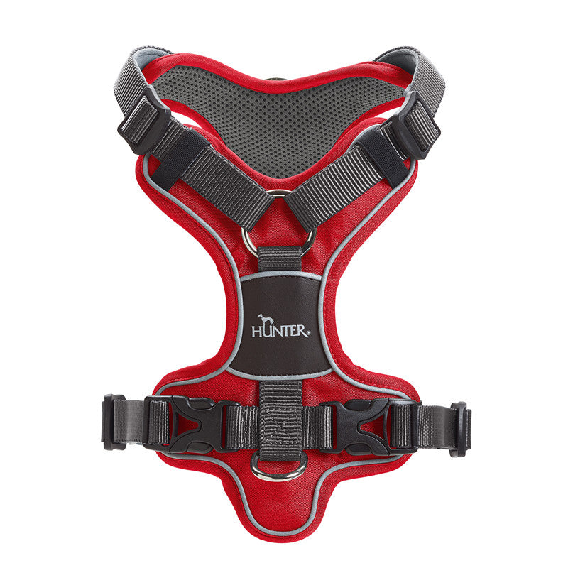 Hunter Divo Geschirr rot/grau S-M