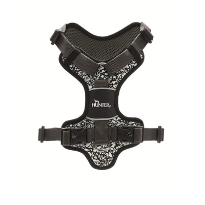 Hunter Geschirr Divo Reflect schwarz/grau  L-XL/79-107