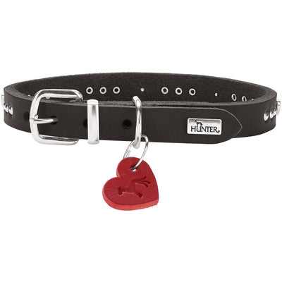 Hunter Halsband Aalborg Hearts schwarz XXS-XS / 19-24 cm