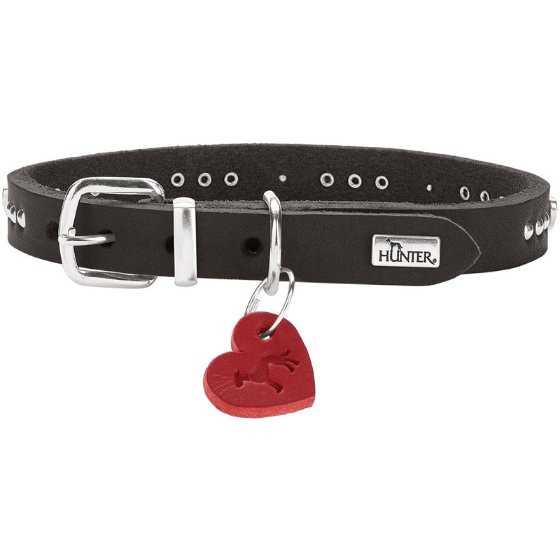 Hunter Halsband Aalborg Hearts schwarz XS-S / 28 - 33 cm